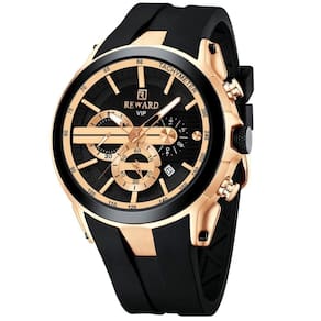 Relogio Masculino Esportivo Impermeavel 3atm Pulseira De Silicone Dourado