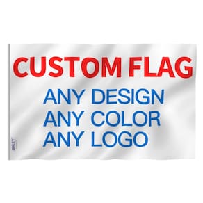 Bandeira personalizada Anley, poliéster de 4 x 6 pés, face única com manga