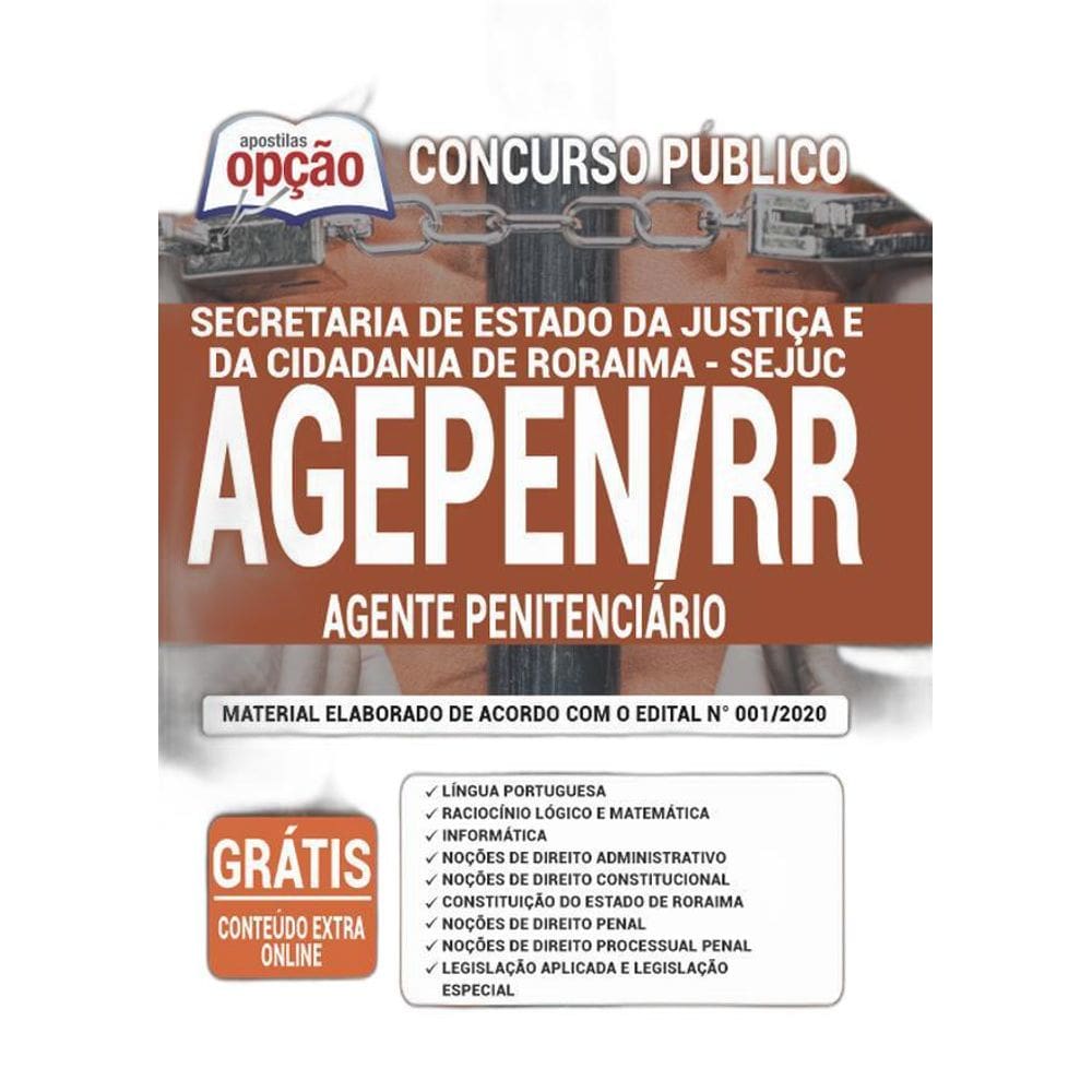 Apostila Agepen Rr - Agente Penitenciário