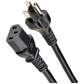 Cabo de alimentação Amazon Basics 6 pés, pacote com 10, 18 AWG, 125 V, 3 pinos
