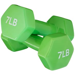 Halteres Amazon Basics, conjunto de 2 pesos de mão de 3,2 kg (7 lb)