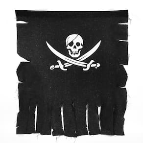 Bandeira pirata Anley Weathered Linen 90x75cm para a parte de Halloween