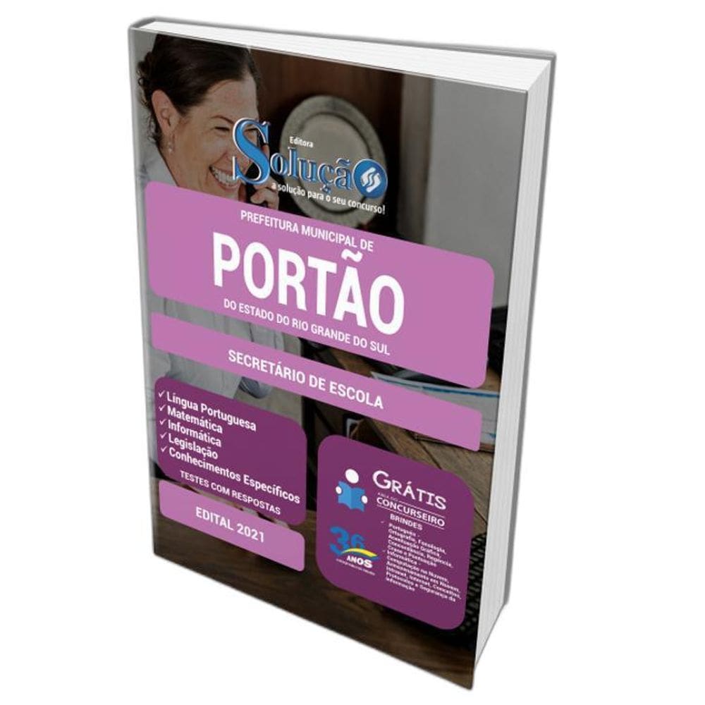 Apostila Prefeitura Portão Rs - Secretário De Escola
