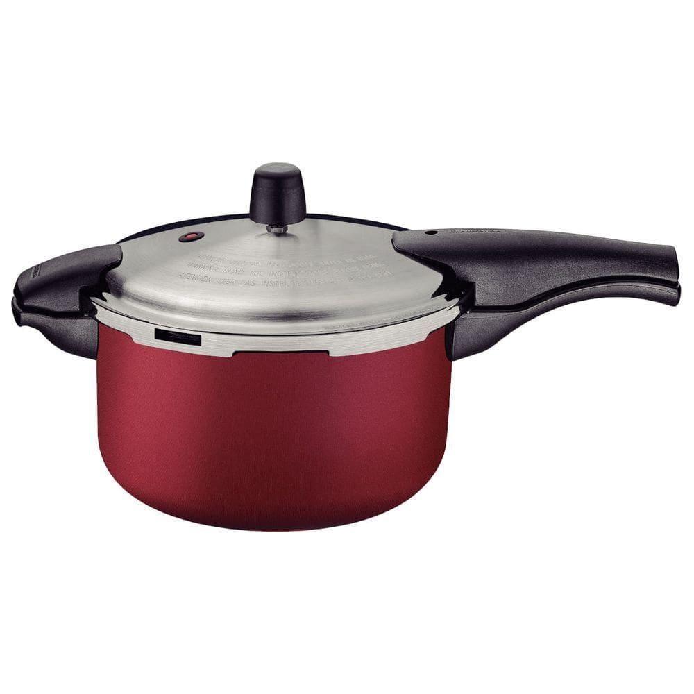 Panela De Pressão Tramontina Vancouver Effrect 6 Litros 24 Cm Vermelho Em Alumínio Starflon Max
