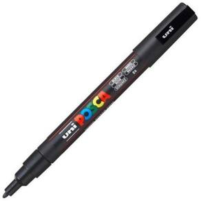 Caneta Marcador Uni Ball Posca Preta Pc-3M 0.9-1.3Mm