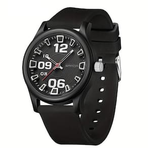 Relógio Feminino De Quartzo - à Prova D`água, Leve Com Pulseira De Silicone Preto
