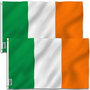 Flag Anley Ireland, poliéster, 90x150 cm, pacote com 2