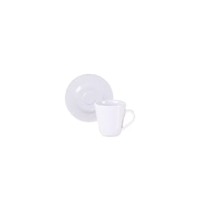 Conjunto Xícara E Pires De Café Tramontina Mesh Em Porcelana, 70 Ml 2 Peças