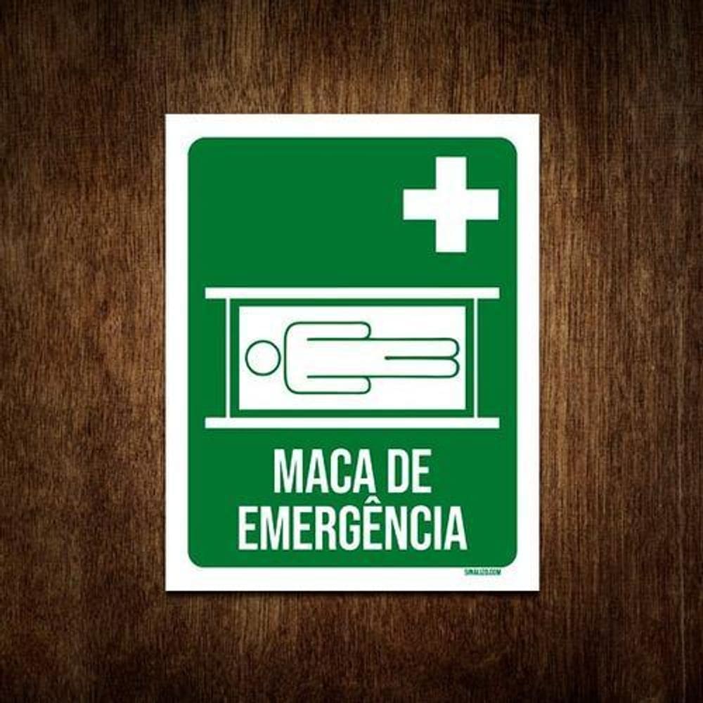 Placa De Sinalização - Maca De Emergência 36X46