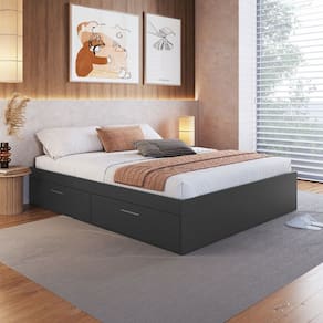 Cama Queen Tókio com 4 Portas Grafite - Art In Móveis