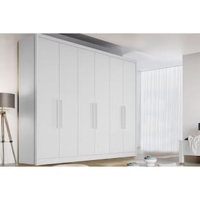 Guarda Roupa Casal 6 Portas E 4 Gavetas New Vértice/messina Branco - Horizonte