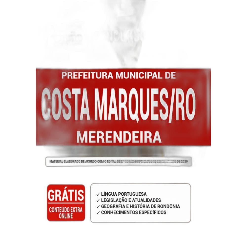 Apostila Prefeitura Costa Marques Ro - Merendeira