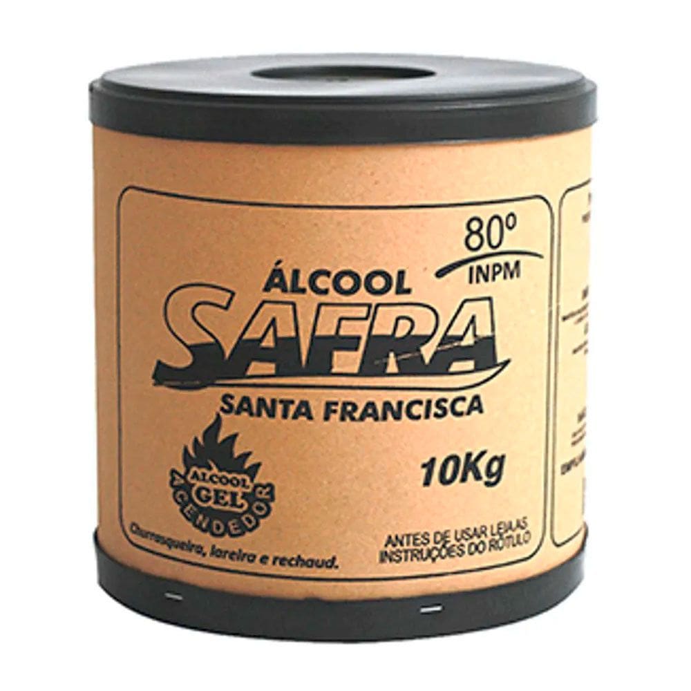 �lcool Gel 80° INPM Queima Barrica 10Kg Safra