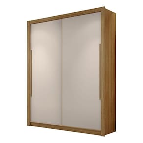 Guarda Roupa Casal 02 Portas De Correr Sevilha Nature/fendi - Pallazio