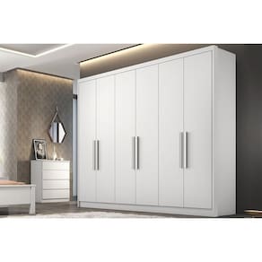 Guarda Roupa Casal 6 Portas E 4 Gavetas Rizon/linea Branco - Horizonte