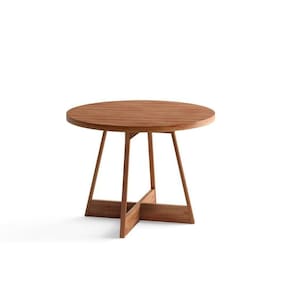 Mesa De Sala Jantar átria 1594 Redonda Aço C-tampo Redondo 100cm Nogal-freijo Rose Carraro