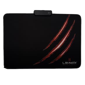 Mouse Pad Preto Gamer 25Cmx35Cm 7 Cores Led Rgb Lehmox