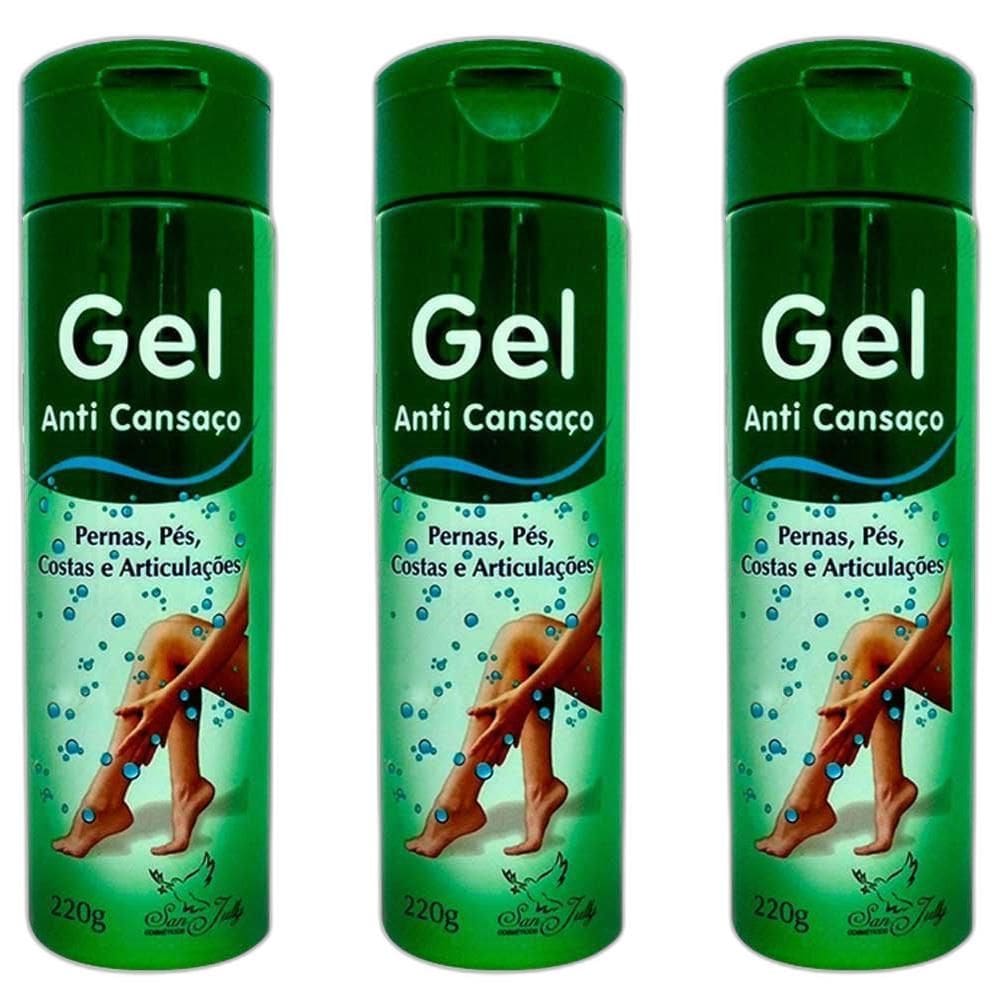 Kit 3 Gel Massageador Anti Cansaço 220G Pernas, Pés, Costas