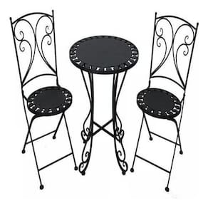 Conjunto Dobrável Varanda E Jardim Aço 3 Peças - Classic