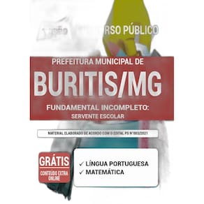 Apostila Buritis Mg Fundamental Incompleto Servente Escolar