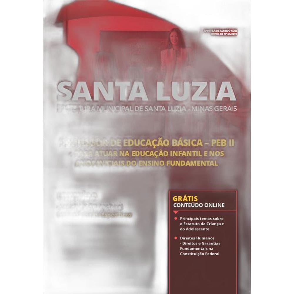 Apostila Santa Luzia Mg 2019 Peb Ii Educação E Anos Iniciais