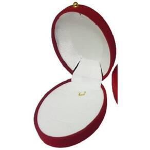 Kit 12 Estojos Veludo Oval Conjunto Botão Dourado