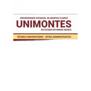 Apostila Unimontes 2019 Técnico Universitário Administrativo