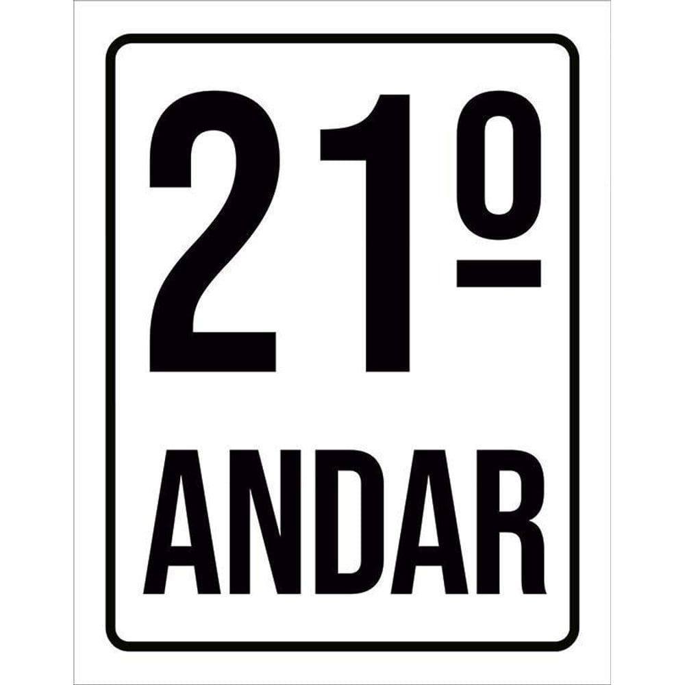 Kit 3 Placas Sinalização Ambiente Identificação 21º Andar
