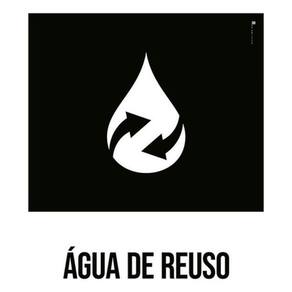 Kit 3 Placas Sinalização - Água De Reuso Desenho