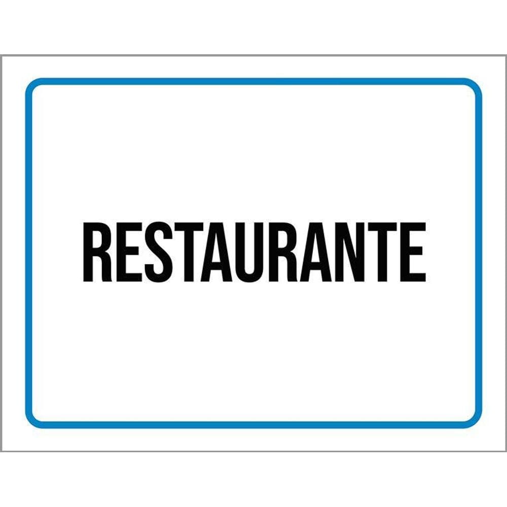 Placa Ambiente Sinalização Setor Restaurante 36X46