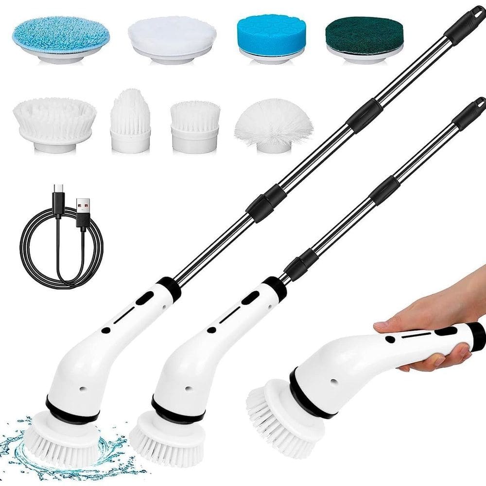 Esfregão Elétrico S/Fio Giratório Multiuso 360 Limpeza