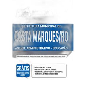 Apostila Costa Marques Ro Agente Administrativo - Educação