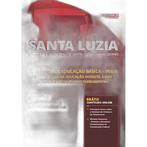 Apostila Santa Luzia Mg 2019 Peb Ii Educação E Anos Iniciais