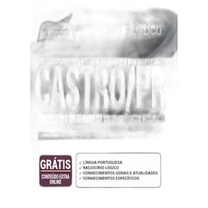 Apostila Prefeitura Castro Pr - Motorista E Operador