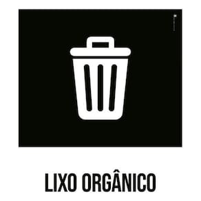 Kit 3 Placas Desenho - Lixo Orgânico