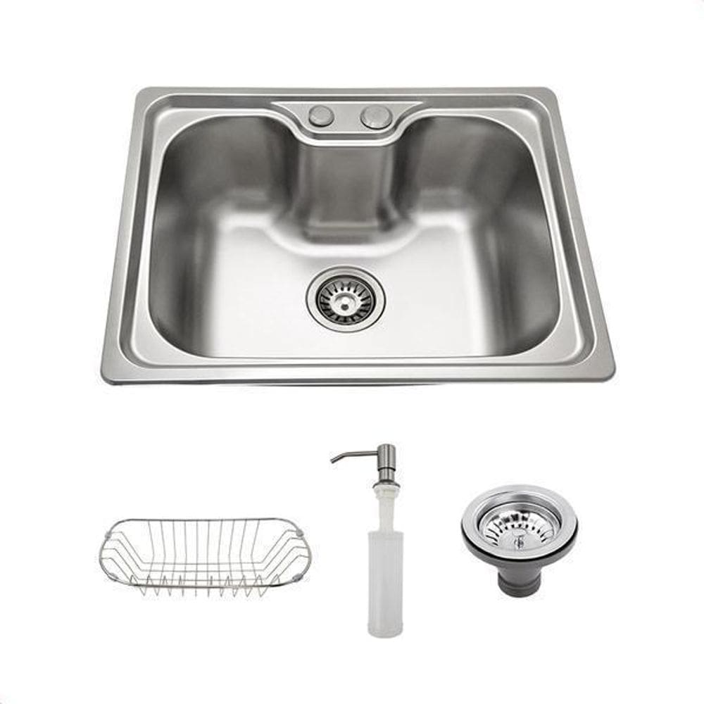 Cuba Pia Cozinha Gourmet Aço Inox Luxo Com Acessórios Tubrax