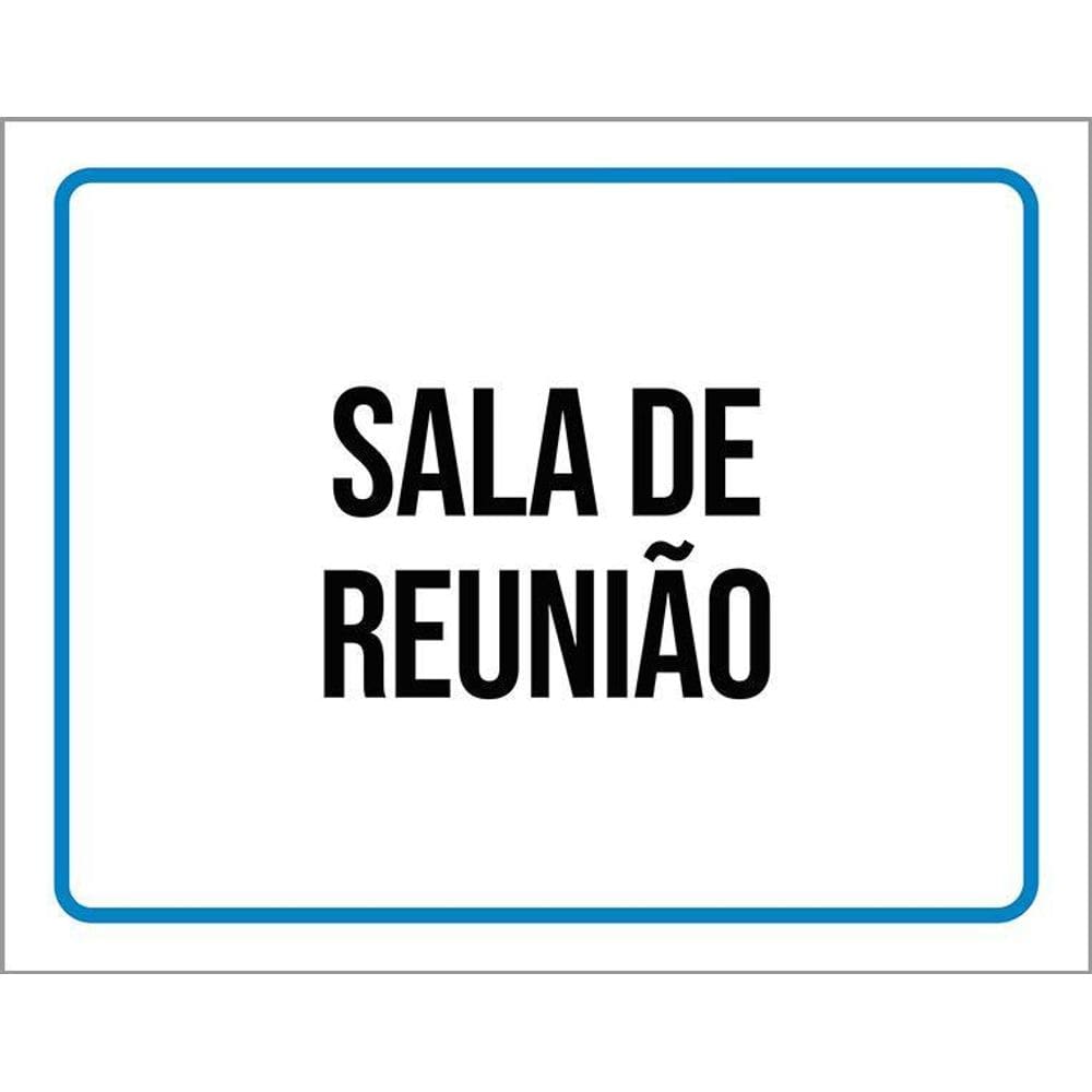 Kit 3 Placas Ambiente Sinalização Setor Sala De Reunião