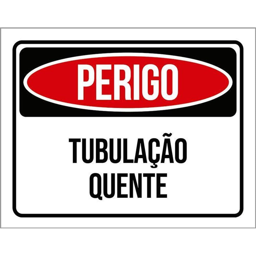 Placa Perigo Tubulação Quente 36X46