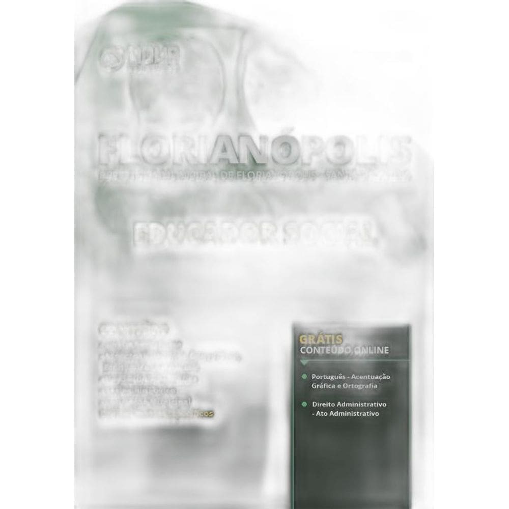 Apostila Prefeitura Florianópolis Sc - Educador Social