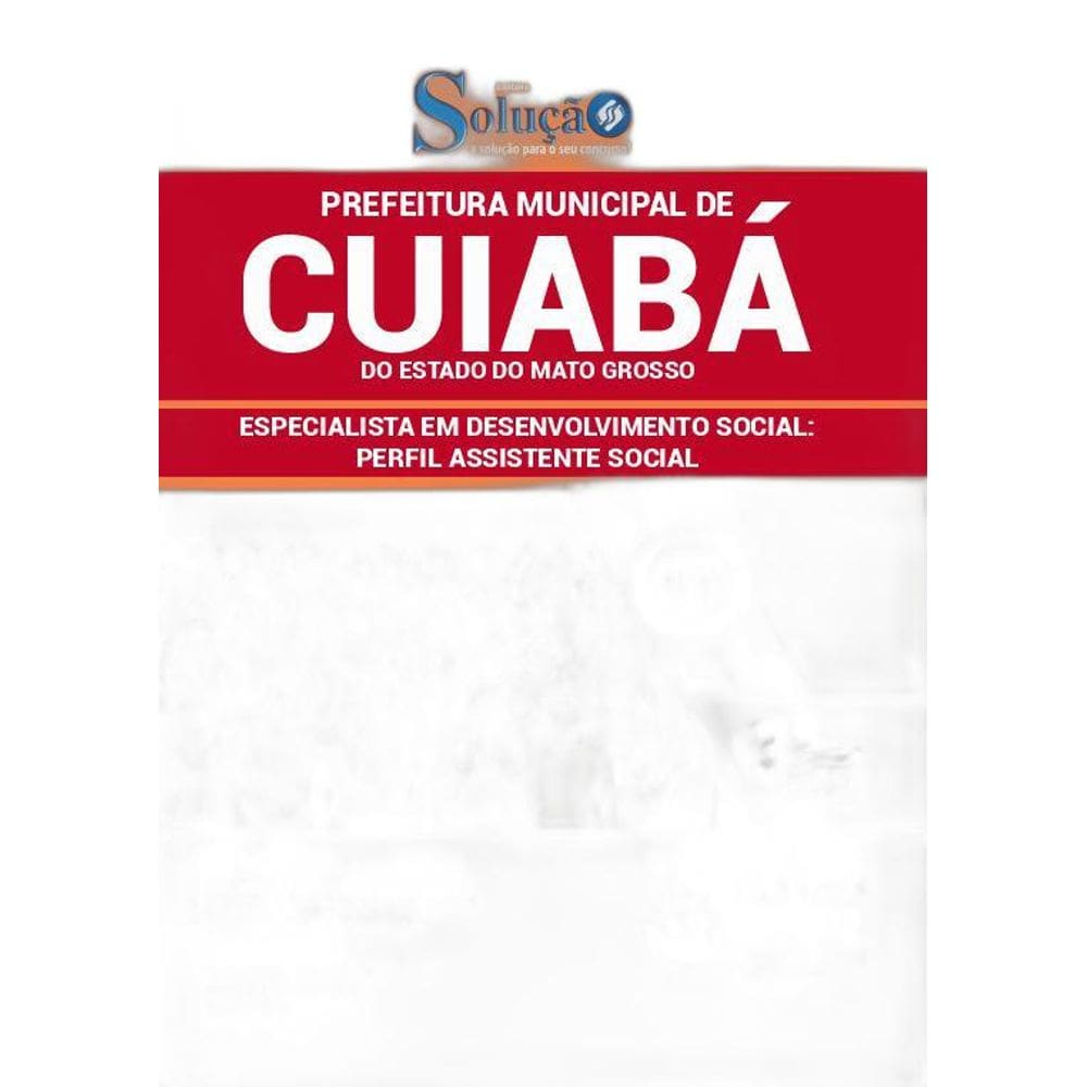 Apostila Cuiabá Mt 2019 Perfil Assistente Social