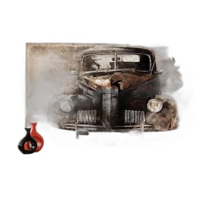 Papel De Parede 3D Carro Antigo Hot Rod Custom 3,5M Cxr70