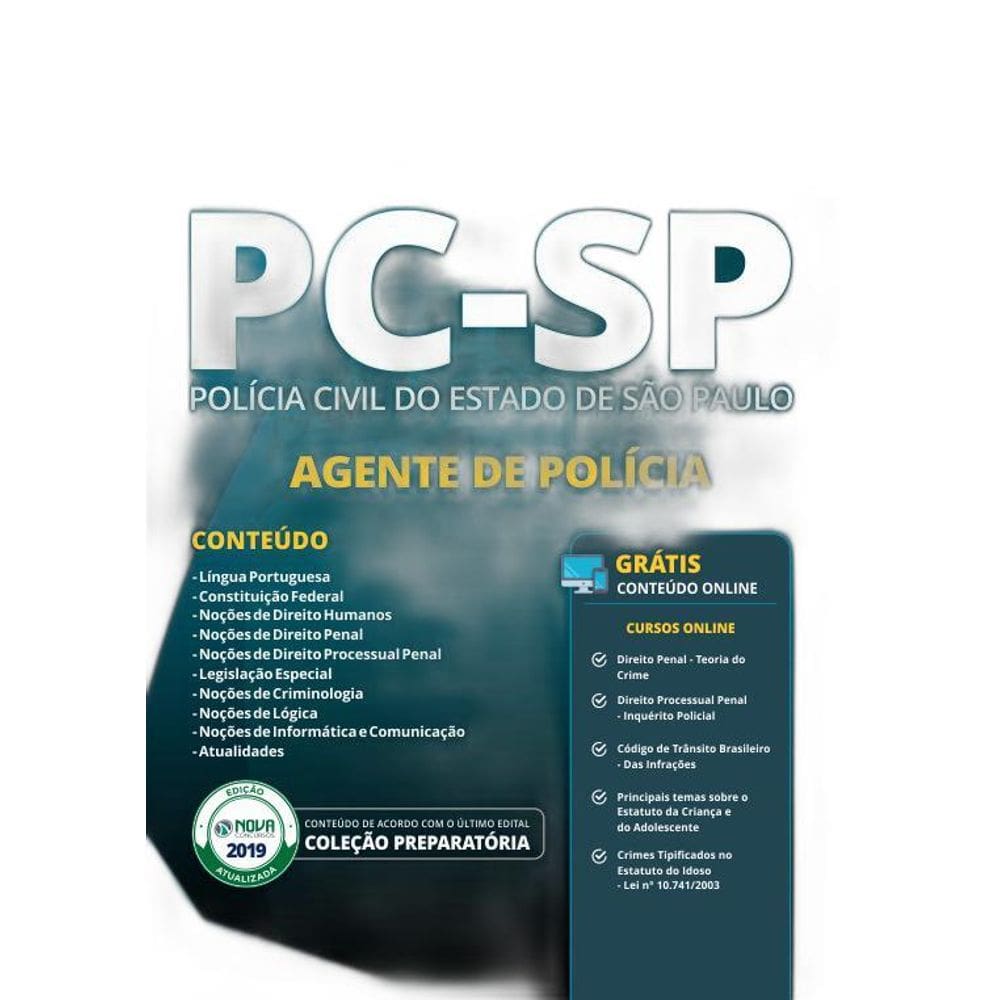 Apostila PCSP 2019  Agente de Polícia