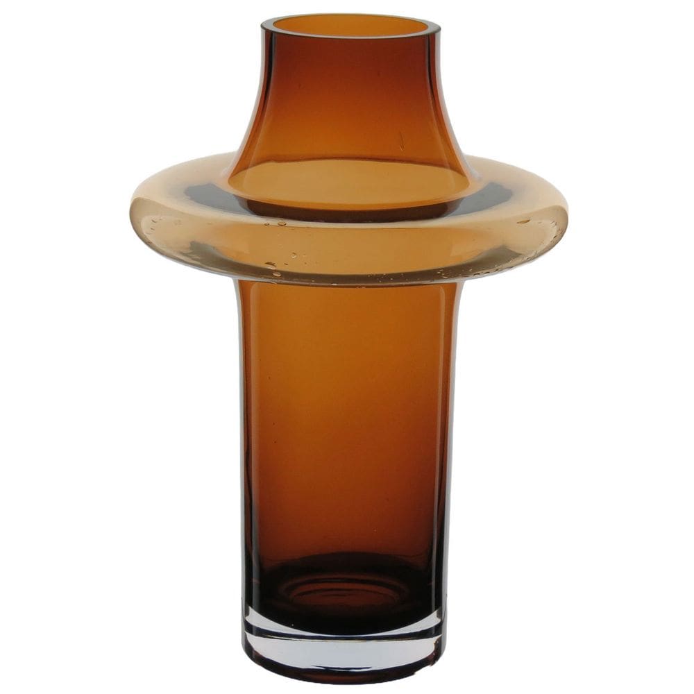 VASO DECORATIVO ENFEITE CASA VINTAGE HOME&CO VIDRO 29x20x20cm ÂMBAR