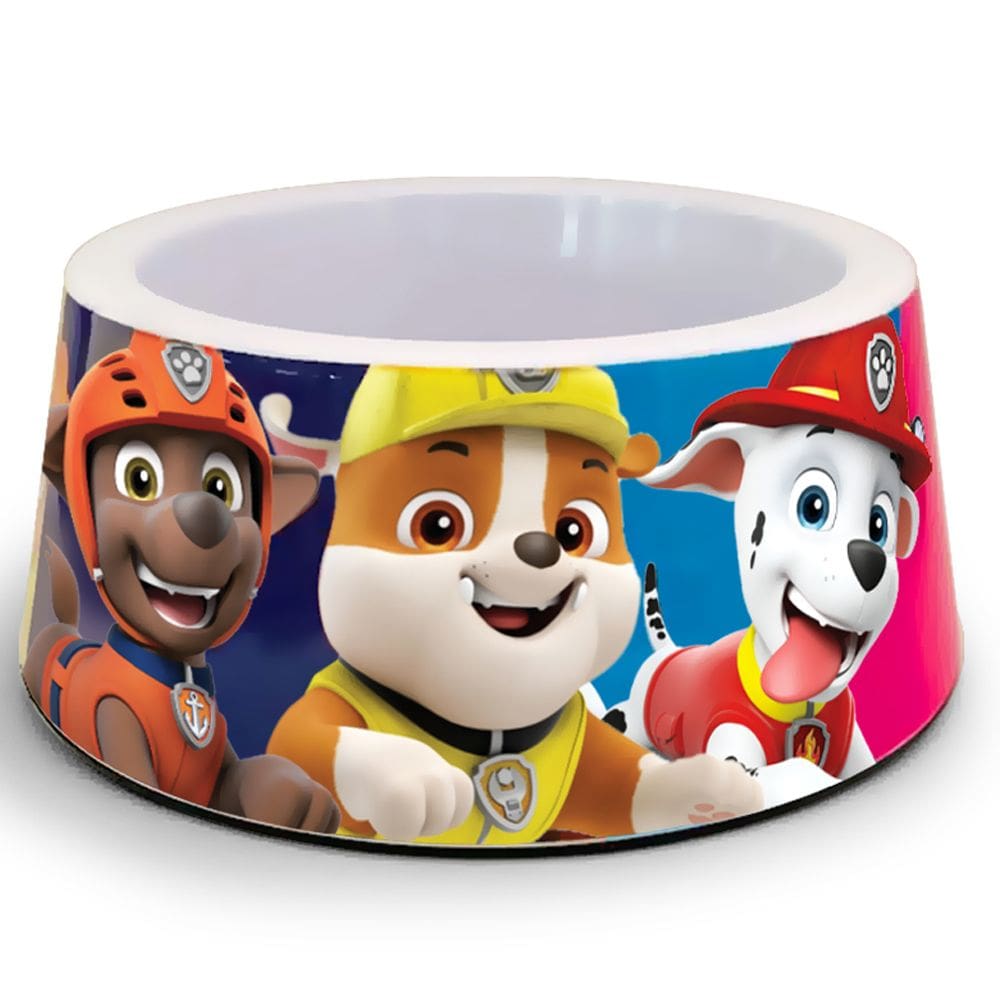 Tigela Comedouro Bebedouro para cães Patrulha Canina Chalesco G 280g ou 830ml 20x8cm