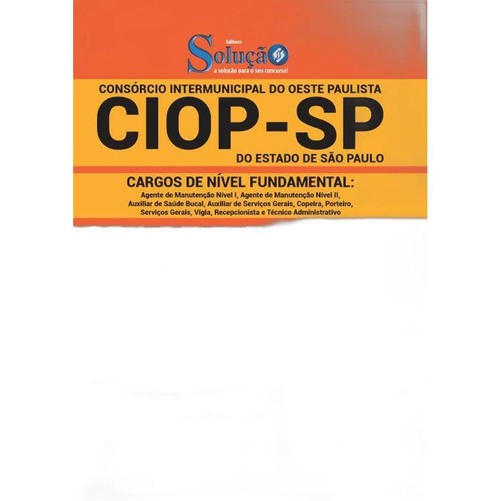 Apostila CIOP SP 2019 Agente de Manutenção Nível I e II