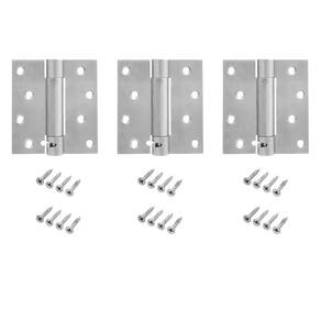 Dobradiça Inox Com Mola Fechamento Automático Suave Fechamatic Kit 03 unidades