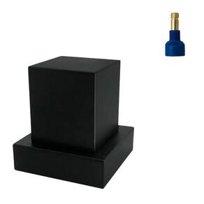 Registro Quadrado Preto + Conversor Fabrimar - Liga Cobre