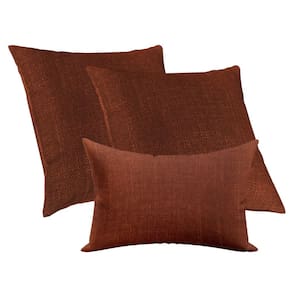 Kit Capas De Almofadas Decorativa 50x50cm e 30x50cm Terracota