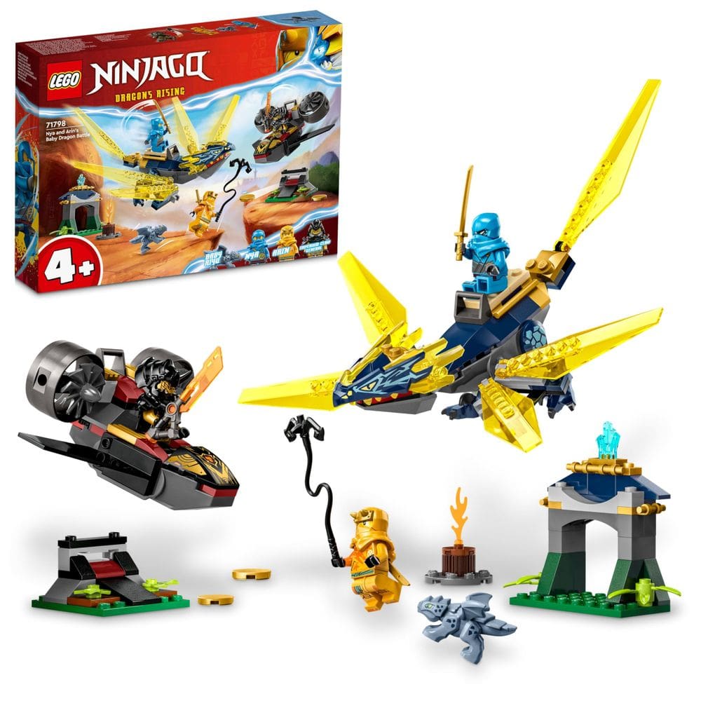 Brinquedo LEGO Ninjago 71798 Duelo entre NYA e Arins Baby Drago