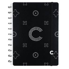 Caderno Inteligente Grande Decorado Com Cristais By Swarovsky Edição Limitada Ci Monogram Black Crystals